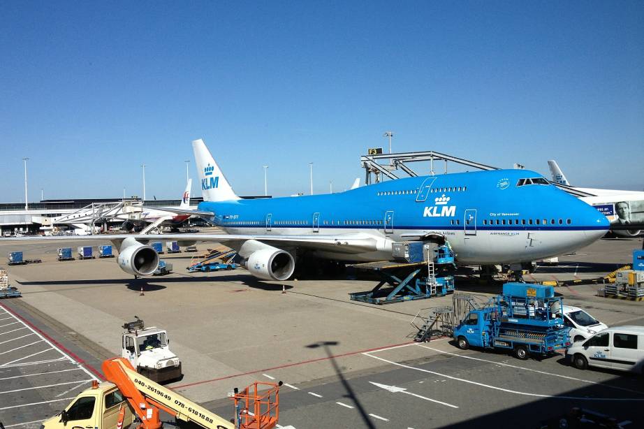 KLM am Flughafen