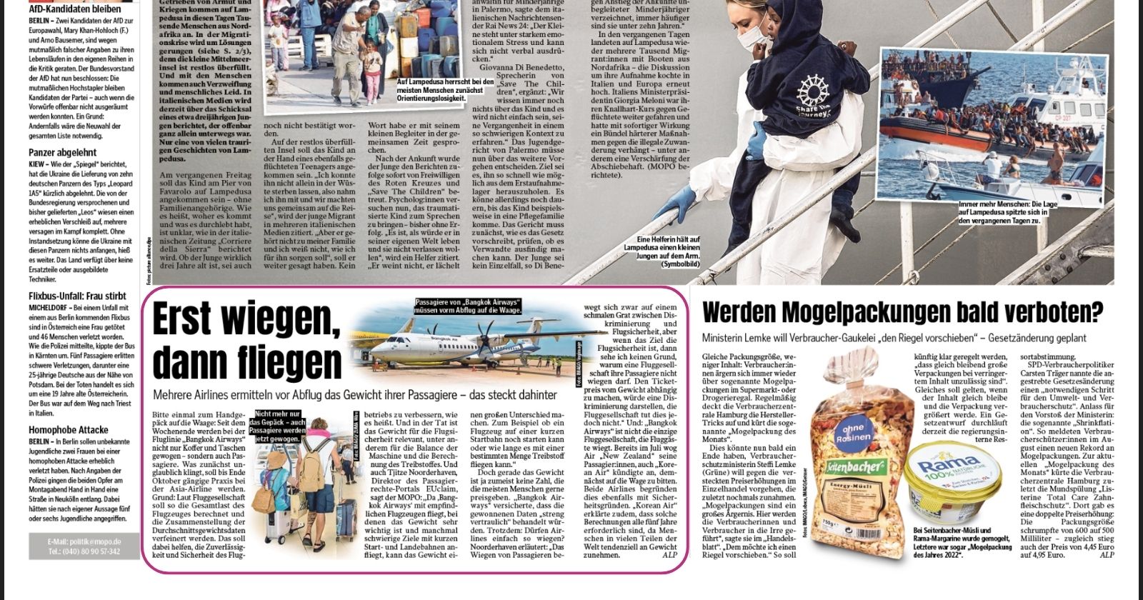 zeitung mopo euclaim